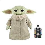 Star Wars Peluche de Baby Yoda de El Mandaloriano, Sonidos y Movimientos, Blando con Base Robusta, 28 cm, Regalo para Adultos y Niños de 3+ Años, GWD87