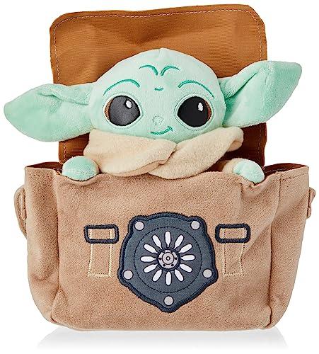 Simba Toys - Peluche Disney Grogu, Baby Yoda, de la Serie The Mandalorian de Star Wars, Incluye Bolso para Transportarlo, 100% Original, Apto para Niños y Niñas de todas las Edades - 25 cm