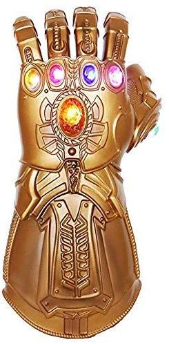 UrMsun Iron Man Infinity Gauntlet para niños con 2 Pilas Recambio, Iron Man Glove LED con Piedras para niños