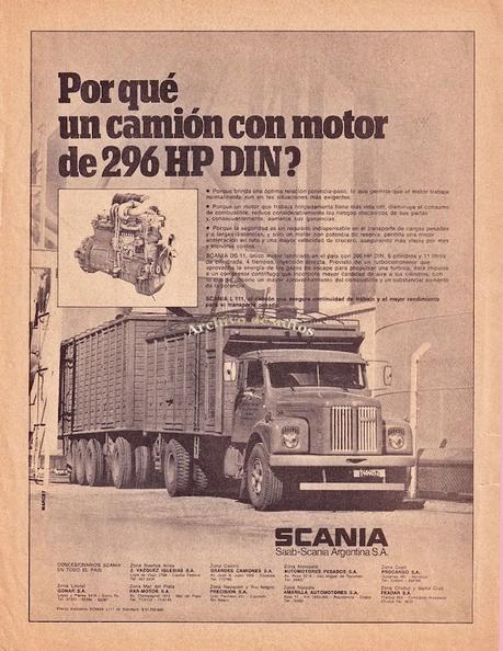 Scania L-111 con motor DS 11 turboalimentado del año 1978