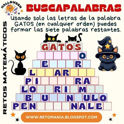 Desafío matemático, Reto matemático, Problema matemático, Problemas visuales, Retos visuales, Retos mentales, Halloween, Día de Halloween, Día de los niños, Día de las Brujas,  Buscapalabras, Palabra Oculta, Juego de letras, Juego de Palabras