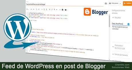 Feed de WordPress en post de Blogger