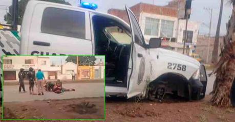 (video) Ciclista atropellado por patrulla de la Guardia Civil Estatal en avenida 20 de Noviembre