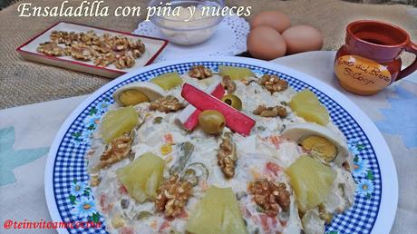 Ensaladilla con piña y nueces