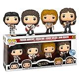 Funko Pop! 4-Pack Rocks: Queen - Freddie Mercury/Brian May/Roger Taylor/John Deacon (Special Edition) Vinyl Figures