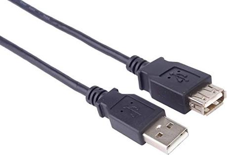 PremiumCord Cable alargador USB 2.0 de 2 m, cable de datos de alta velocidad hasta 480 Mbit/s, cable de carga, USB 2.0 tipo A hembra a macho, 2 x apantallados, color negro, longitud 2 m