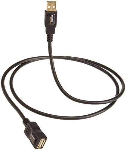Amazon Basics Cable alargador 2.0 USB-A (3 m), Negro