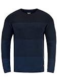 BLEND Benno Jersey De Punto Suéter para Hombre con Cuello Redondo de 100% Algodón, tamaño:L, Color:Dark Navy Blue (74645)