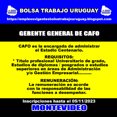 GERENTE GENERAL DE CAFO GERENTE GENERAL DE CAFO