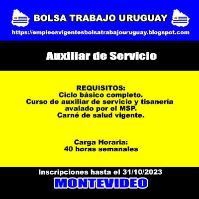 Auxiliar de Servicio Auxiliar de Servicio