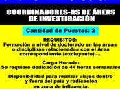 Coordinadores-as áreas investigación