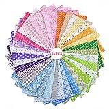Lumeiy 35 Piezas de Tela de Algodón Paquetes de Patchwork para DIY Patrón de Costura Hecho a Mano, Artesanía 25 cm x 25 cm, LU001-35PC