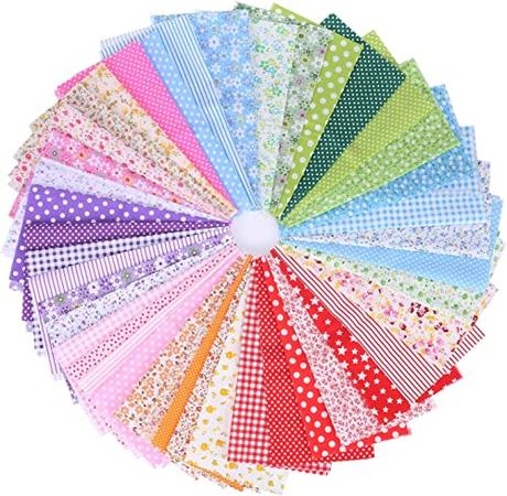 YoniYa 42 Piezas Tela Algodon Telas Patchwork 25 x 25cm Telas Patchwork Floral Telas para Manualidades Infantiles para Decoración de Costura Artesanal Telas Patchwork DIY