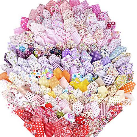 MEJOSER - 200 piezas de tela patchwork cuadrada Patchwork 10 x 10 cm de algodón mixto para Patchwork Quilting Ocio creativo (Style-A)