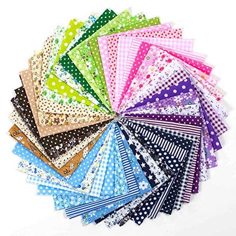 MOOKLIN ROAM 42 piezas Tela Algodon Telas Patchwork, 25 x 25 cm Tejido DIY hecho a mano Costura lavable, Telas decorativas Costura y Manualidades, Multicolor