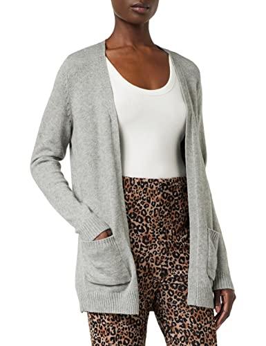 Only Onllesly L/S Open Cardigan Knt Noos Suéter Cardigan, Medium Grey Melange, M Mujer