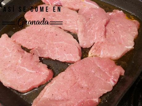 Jamón de cerdo en salsa de mango