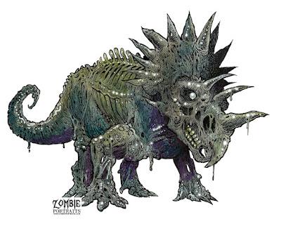 Los dinosaurios zombie de Rob Sacchetto