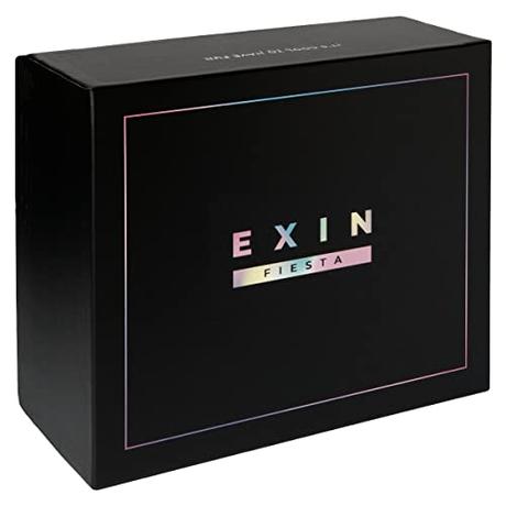 E X I N Fiesta - Juego de Mesa Cartas (3en1) | 4-20 Jugadores | 30-45 min Partida | Speed: Responde Preguntas Graciosas | Teams: Mímica, Sonido, Dibujo | Asesino: Encuentra al rol Mentiroso | +16Años