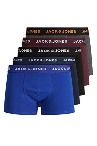 Jack & Jones Jacblack Friday Trunks 5 Pack Ltn Bóxer, Multicolor, XL para Hombre