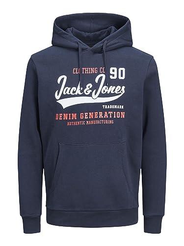 Jack & Jones Jjelogo Sweat Hood 2 Col 22/23 Noos Sudadera con Capucha, Navy Blazer, M para Hombre