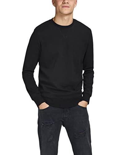 Jack and Jones Hombre Sudadera Cuello Redondo Manga Larga Negro L