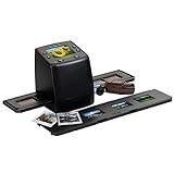 Technaxx Germany Slide Scanner Convierte películas negativas y diapositivas a digital JPEG Guarda en tarjeta SD-SDHC con pantalla TFT No requiere ordenador/software DS-02