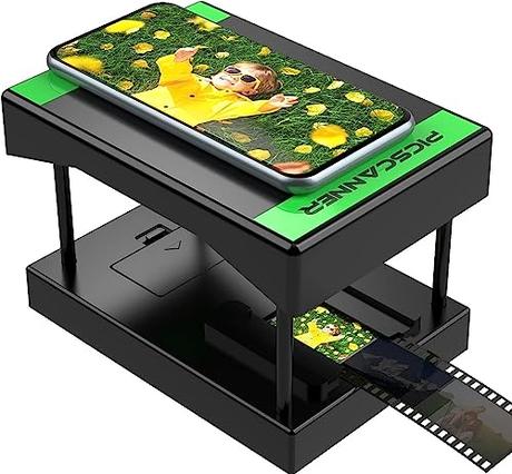 Mobile Film Scanner, Escaner Negativos y Diapositivas de 35mm, Escaner Negativos y fotográficos, digitalizador de diaposistivas y escaner de Fotos, Escaner películas en casa con tu móvil