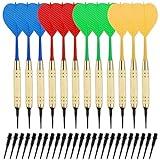 TUFA 12 Dardos Punta Plastico 18g,Dardos para Diana Electrónica,Dardos Profesionales con 100 Puntas,Dardos de Plástico para Diana Electrónica,Dardos para Casa y Principiantes, Regalo de Niño