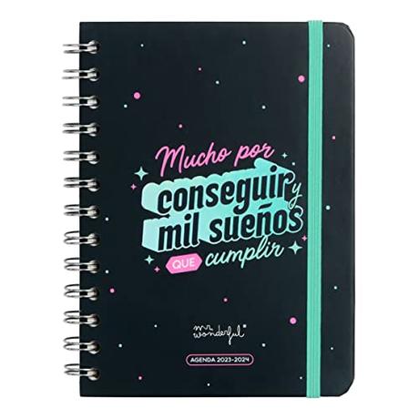 Mr. Wonderful, Agenda Wonder pequeña 2023-2024 Semanal, Mucho por conseguir y mil sueños que cumplir