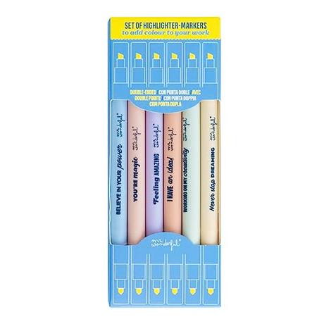 Mr.Wonderful Set de rotuladoressubrayadores para trabajos llenos de colores