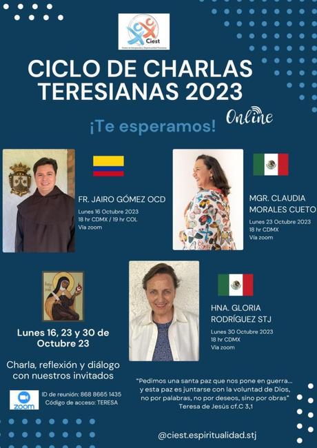 ‘Teresa de Jesús, mensajera de paz’, charla de Claudia Morales