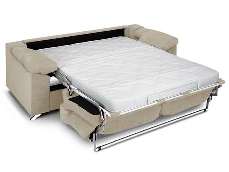 Colchón de un sofá cama de apertura italiana desplegado con medidas para una persona