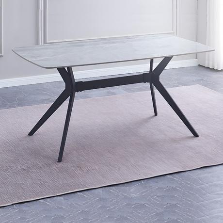 Medidas de mesa de comedor: ¿Cómo elegir la mesa adecuada? Mesa comedor 160 x 90 cm, tapa cerámica, imitación mármol, patas metálicas - Chieri