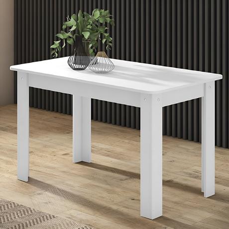Medidas de mesa de comedor: ¿Cómo elegir la mesa adecuada? Mesa comedor, extensible, 6 personas, blanca, cerrada - Firenze