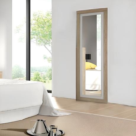 Espejo cuerpo entero con marco, 180 x 60 cm, roble-blanco - Verona