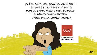 Ayuso contrató de nuevo a la empresa de comida podrida en residencias para los centros de menores.