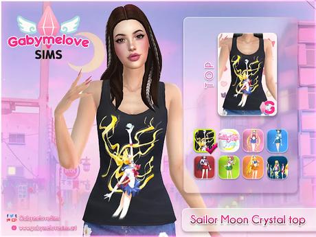 Sims 4 CC | Clothing: Sailor Moon Crystal Tops | Updated 2023 Sims 4 CC | Clothing: Sailor Moon Crystal Tops | Gabymelove Sims | custom content, contenido personalizado, mod, cas, cus, create a sim, crear un sim, ropa, cloth, clothing, marinero, luna, magical, girls, animé, manga, usagi, tkusino, serena, bunny, serenity, top, tank, camiseta, t-shirt, woman, women, female, mujer, femenino, maxis match