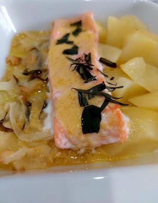 SALMÓN CON MANDARINA Y MOSTAZA