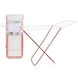 Acan Tradineur - Tendedero Plegable metálico con alas, 20 Metros de Espacio de tendido, Soporte para Tender la Ropa en Interior o Exterior, Rojo y Blanco