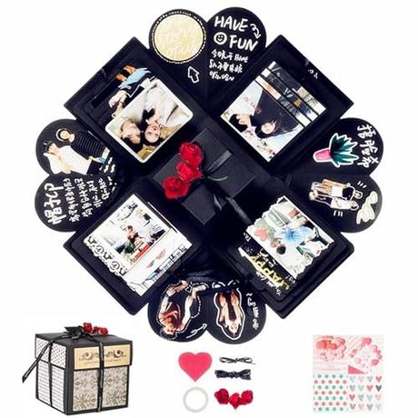 YITHINC Caja Sorpresa con Fotos, Explosiva, Ideas Originales de Bricolaje, Regalo de San Valentin para Mujer Hombre