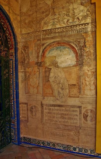 La casa de Pilatos (33): Homero, Horacio y Virgilio, en la Galería Alta del Patio principal.