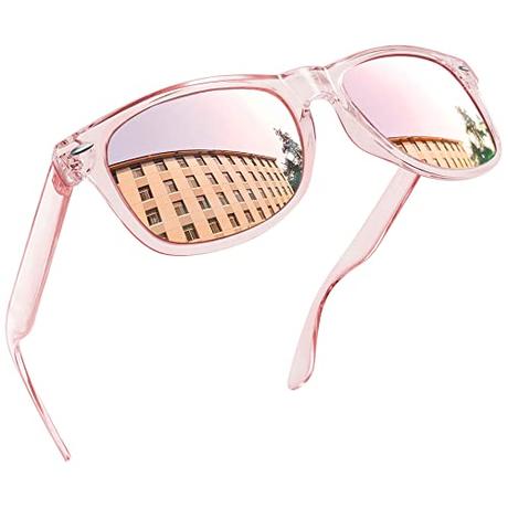 Joopin Gafas de Sol Mujer Hombre Clásicas Polarizadas Cuadradas de Moda Marco Rosa Gafas Con Efecto Espejo Fashion Sunglasses Men Women Óculos de Sol
