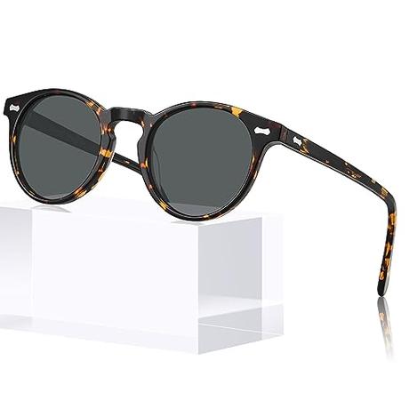 Carfia Gafas de Sol Mujer Redondo, 100% de Protección UV(CA5288C)