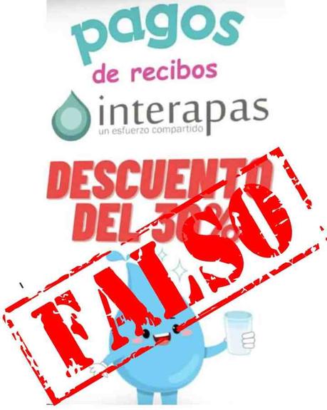 Nuevo Interapas alerta sobre falsos gestores y descuentos inexistentes