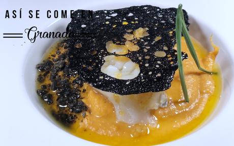Bacalao sobre crema de boniato Bacalao sobre crema de boniato