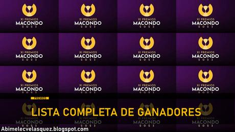 PREMIOS MACONDO 2023: LISTA COMPLETA DE GANADORES