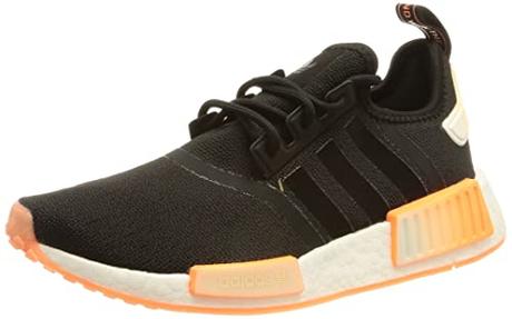 adidas NMD_R1 W, Sneaker Mujer, Core Black/Beam Orange/FTWR White, 37 1/3 EU
