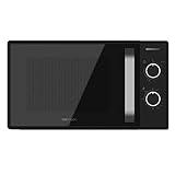 Cecotec Microondas con Grill de 20 Litros Grandheat 3150. 700 W y 1000 W Grill, 6 Niveles, Revestimiento Anti-Dirt iTech y Tecnología 3DWave, Modo Descongelación, Temporizador, Negro