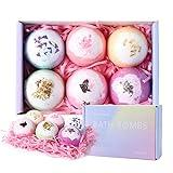 6 Bombas de Baño set de Regalo Spa Relajante artesanas hechas a mano Aromas Naturales Esenciales (Multicolor)